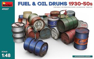 Liimattava malli MiniArt 49007 Fuel & Oil Drums 1930-50s 1/48 hinta ja tiedot | Koottavat pienoismallit | hobbyhall.fi