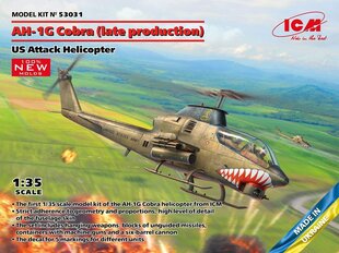 Liimattava malli ICM 53031 US Attack Helicopter AH-1G Cobra (myöhäinen tuotanto) 1/35 hinta ja tiedot | Koottavat pienoismallit | hobbyhall.fi