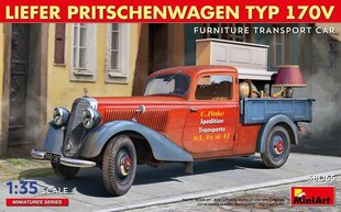 Liimattava malli MiniArt 38065 Furniture Transport Car Liefer Pritschenwagen Typ 170V 1/35 hinta ja tiedot | Koottavat pienoismallit | hobbyhall.fi