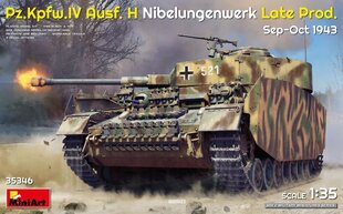 Liimattava malli MiniArt 35346 Pz.Kpfw.IV Ausf. H Nibelungenwerk Late Prod. (Sep-Oct 1943) 1/35 hinta ja tiedot | Koottavat pienoismallit | hobbyhall.fi