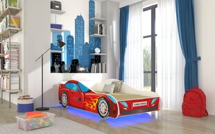 Lasten sänky ADRK Furniture Led Auto, 80x160 cm, eri värejä hinta ja tiedot | Lastensängyt | hobbyhall.fi