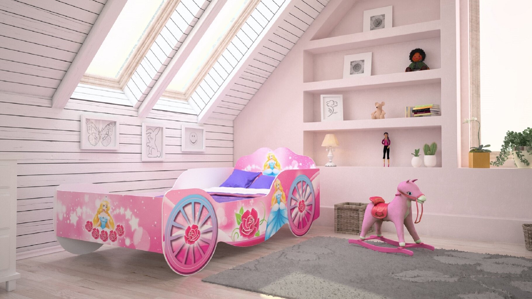 Lasten sänky ADRK Furniture Kareta, 70x140 cm, eri värejä hinta ja tiedot | Lastensängyt | hobbyhall.fi