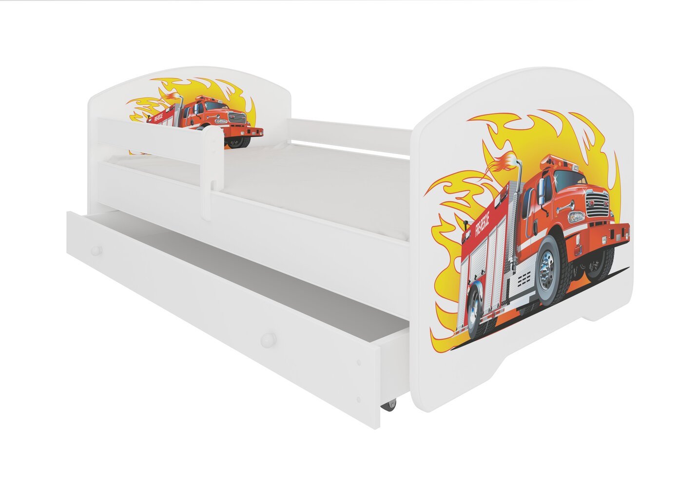 Lasten sänky ADRK Kalusteet Pepe Fire Truck, 70x140 cm, eri värejä hinta ja tiedot | Lastensängyt | hobbyhall.fi