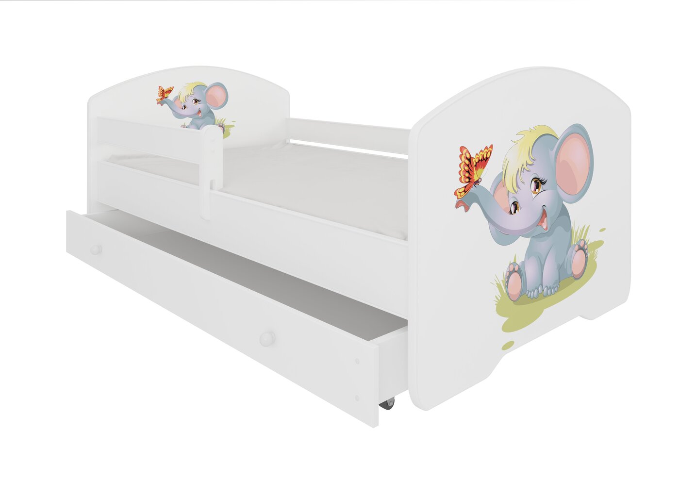 Lasten sänky ADRK Furniture Pepe Elephant, 80x160 cm, eri värejä hinta ja tiedot | Lastensängyt | hobbyhall.fi