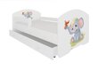 Lasten sänky ADRK Furniture Pepe Elephant, 80x160 cm, eri värejä hinta ja tiedot | Lastensängyt | hobbyhall.fi
