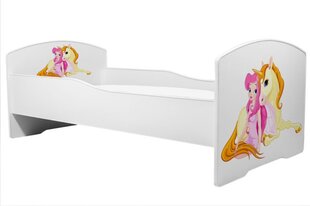 Lasten sänky ADRK Furniture Pepe Girl with Unicorn, 70x140, eri värejä hinta ja tiedot | Lastensängyt | hobbyhall.fi