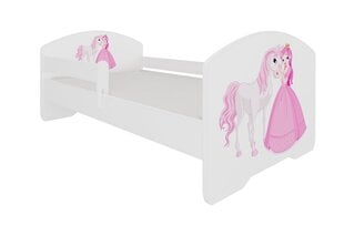 Lasten sänky ADRK Huonekalut Pepe Princess and Horse, 70x140 cm, eri värejä hinta ja tiedot | Lastensängyt | hobbyhall.fi