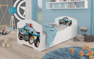 Lastensänky Adrk Furniture Pepe Police, 80x160 cm, valkoinen hinta ja tiedot | Lastensängyt | hobbyhall.fi