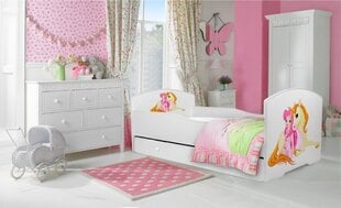 Lasten sänky ADRK Furniture Pepe Girl with Unicorn, 70x140, eri värejä hinta ja tiedot | Lastensängyt | hobbyhall.fi