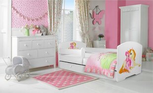 Lasten sänky ADRK Furniture Pepe Girl with Unicorn, 80x160, eri värejä hinta ja tiedot | Lastensängyt | hobbyhall.fi