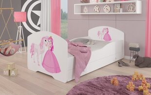 Lasten sänky ADRK Furniture Pepe Princess and Horse, 70x140 cm, eri värejä hinta ja tiedot | Lastensängyt | hobbyhall.fi