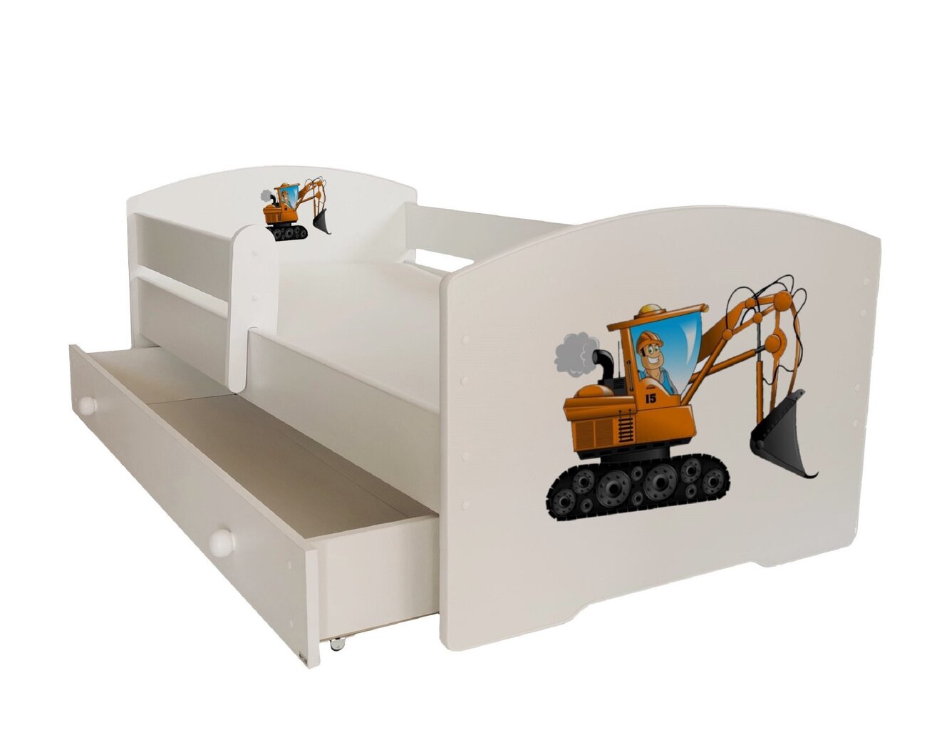 Lasten sänky ADRK Furniture Pepe Digger, 70x140 cm, eri värejä hinta ja tiedot | Lastensängyt | hobbyhall.fi