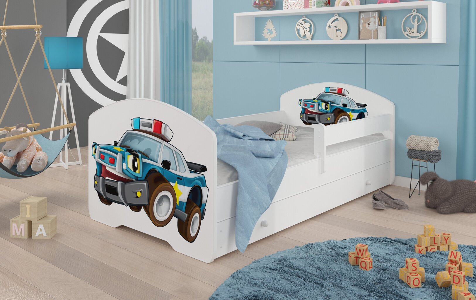 Lastensänky ADRK Furniture Pepe Police, 80x160 cm, eri värejä hinta ja tiedot | Lastensängyt | hobbyhall.fi