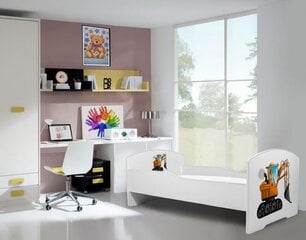 Lastensänky Adrk Furniture Pepe Digger, 80x160 cm, valkoinen hinta ja tiedot | Lastensängyt | hobbyhall.fi