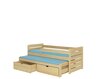 Lasten sänky turvalaidalla ADRK Furniture Tomi 80x180 cm, ruskea hinta ja tiedot | Lastensängyt | hobbyhall.fi