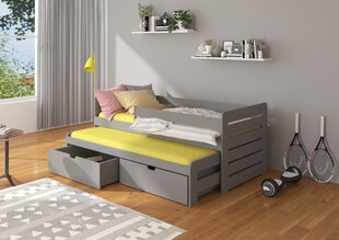 Lasten sänky turvalaidalla ADRK Furniture Tomi 80x180 cm, harmaa hinta ja tiedot | Lastensängyt | hobbyhall.fi