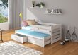 Lasten sänky turvalaidalla ADRK Furniture Tiarro 80x180 cm, valkoinen/harmaa hinta ja tiedot | Lastensängyt | hobbyhall.fi