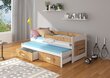 Lasten sänky turvalaidalla ADRK Furniture Tiarro 80x180 cm, valkoinen hinta ja tiedot | Lastensängyt | hobbyhall.fi