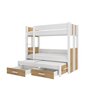 Kerrossänky Adrk Furniture Artema, 80x180 cm, valkoinen/ruskea hinta ja tiedot | Lastensängyt | hobbyhall.fi