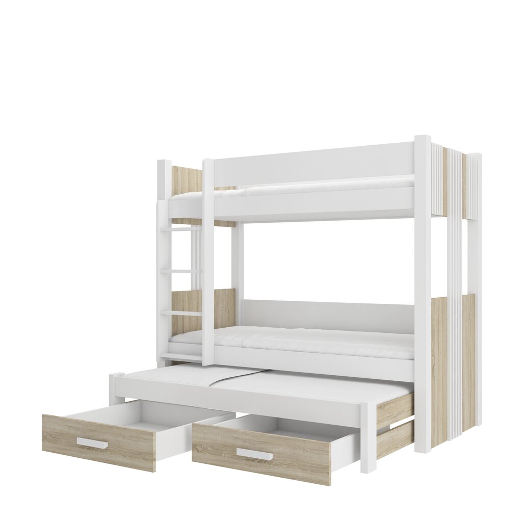 Kerrossänky ADRK Furniture Artema 90x200, valkoinen/ruskea hinta ja tiedot | Lastensängyt | hobbyhall.fi