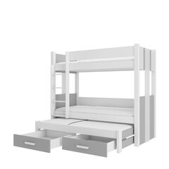 Kerrossänky ADRK Furniture Artema 80x180, valkoinen/harmaa hinta ja tiedot | Lastensängyt | hobbyhall.fi