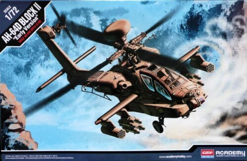 Liimattava malli Academy 12514 Helicopter AH-64D BLOCK II Early Version 1/72 hinta ja tiedot | Koottavat pienoismallit | hobbyhall.fi