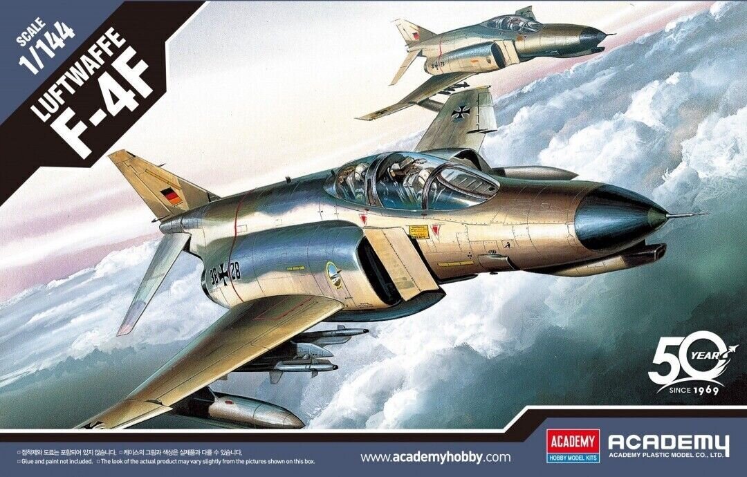 Liimattava pienoismalli Academy 12611 Saksalainen Luftwaffe F-4F 1/144 hinta ja tiedot | Koottavat pienoismallit | hobbyhall.fi