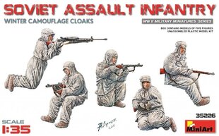 Liimattava malli MiniArt 35226 Assault Infantry Winter Camouflage Cloaks 1/35 hinta ja tiedot | Koottavat pienoismallit | hobbyhall.fi