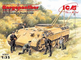 Liimattava malli ICM 35342 Bergepanther with German Tank Crew (4 figures) 1/35 hinta ja tiedot | Koottavat pienoismallit | hobbyhall.fi