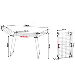 Kuivausteline, 19 metriä hinta ja tiedot | Kuivaustelineet ja tarvikkeet | hobbyhall.fi