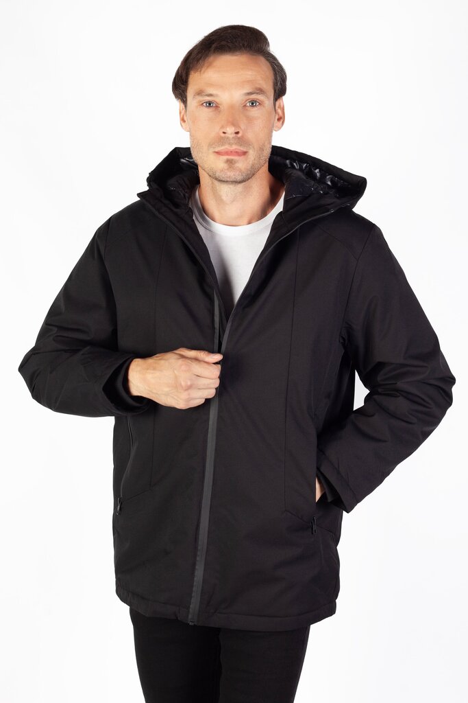 Takki JACK & JONES 12236027BLACK-L hinta ja tiedot | Miesten ulkoilutakit | hobbyhall.fi