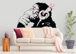 Banksy-Inspiroitu Ajatteleva Apina Decal Vaaleanpunaisessa Värissä Vinyyli Tarra - 140 x 100 cm hinta ja tiedot | Sisustustarrat | hobbyhall.fi