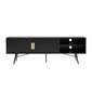 TV-pöytä PIXAR 150x40xH50cm, musta hinta ja tiedot | Sohvapöydät | hobbyhall.fi