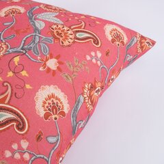 Tyyny LONETA 45x45cm, kukat vaaleanpunaisella pohjalla hinta ja tiedot | Home4You Kodintekstiilit | hobbyhall.fi