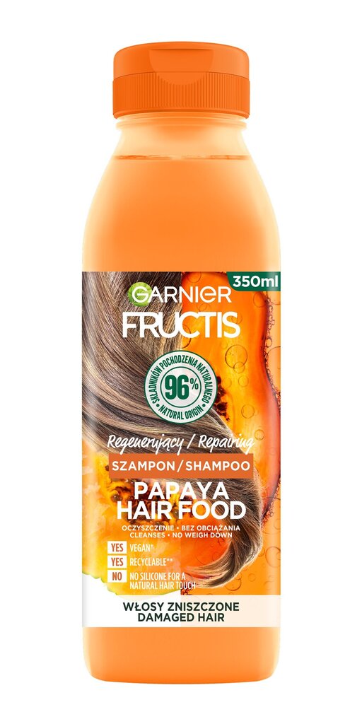 Garnier Fructis Hair Food Papaya -shampoo 350 ml hinta ja tiedot | Shampoot | hobbyhall.fi