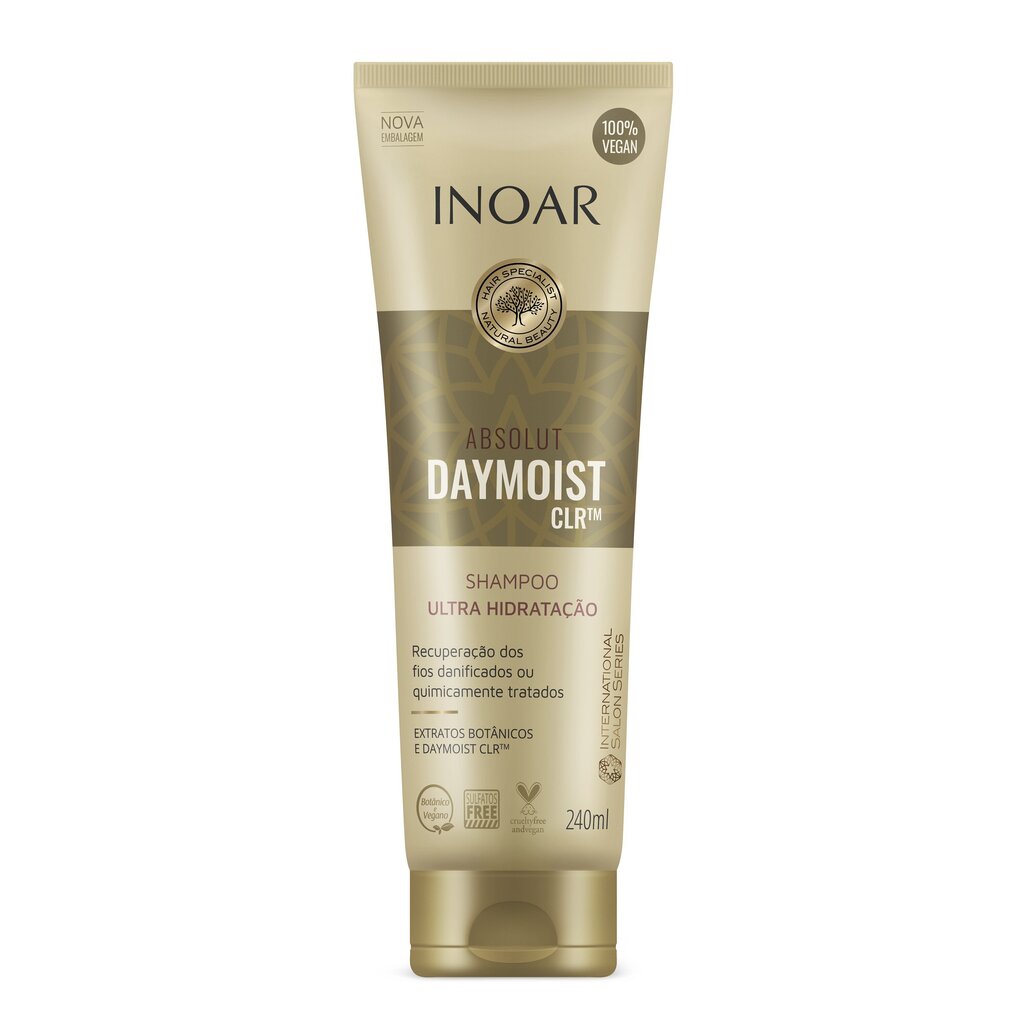 Shampoo kemiallisesti vaurioituneille hiuksille Inoar Absolut Daymoist, 240 ml hinta ja tiedot | Shampoot | hobbyhall.fi