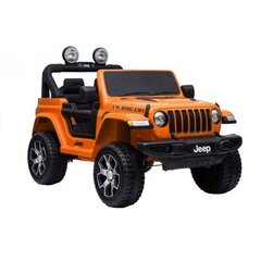 Kaksipaikkainen lasten sähköauto Jeep Rubicon 4x4, oranssi hinta ja tiedot | Lasten sähköautot | hobbyhall.fi