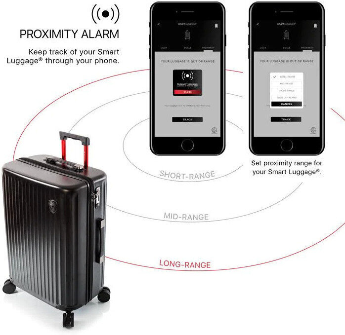 Keskikokoinen matkalaukku Heys Smart Luggage, M, musta hinta ja tiedot | Matkalaukut ja -kassit | hobbyhall.fi