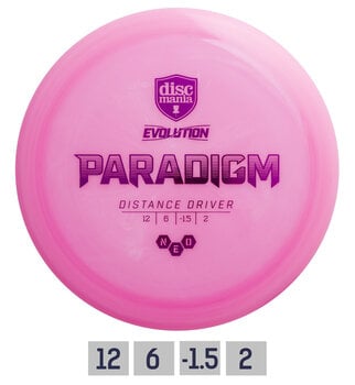 Discmania Evolution Neo Paradigm discgolf kiekko, vaaleanpunainen hinta ja tiedot | Frisbeegolf | hobbyhall.fi