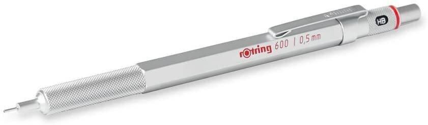 Automatinis pieštukas Rotring 600, sidabinis hinta ja tiedot | Kirjoitusvälineet | hobbyhall.fi