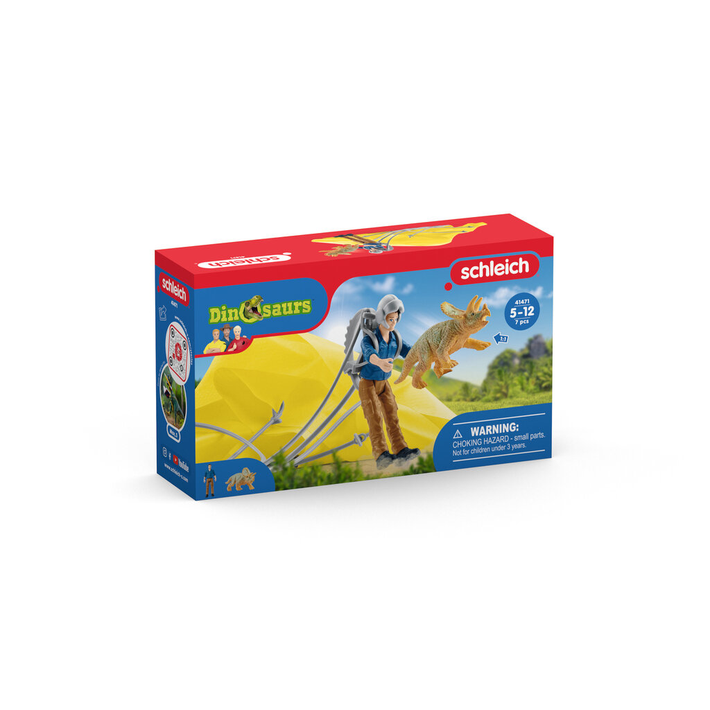 Dinosauruksen pelastus laskuvarjolla Schleich Dinosaurs hinta ja tiedot | Poikien lelut | hobbyhall.fi