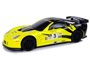 Kaukosäädin Urheiluauto Corvette C6.R, 2,4 G, 1:24, keltainen hinta ja tiedot | Vauvan lelut | hobbyhall.fi