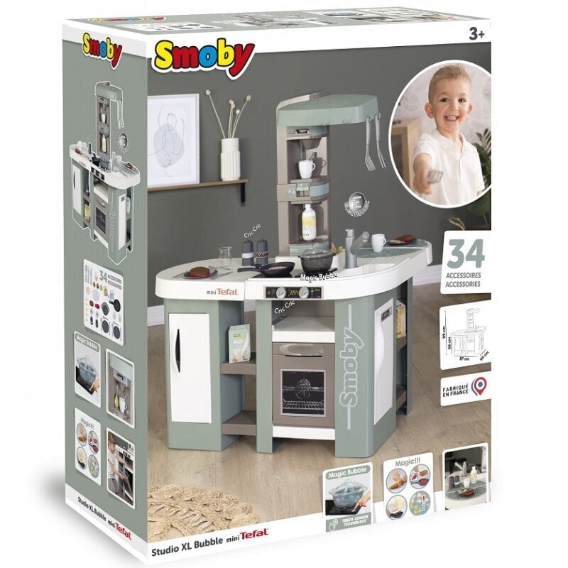 Žaislinė burbulinė virtuvė Smoby Mini Tefal Studio XL, 34 priedai hinta ja tiedot | Tyttöjen lelut | hobbyhall.fi