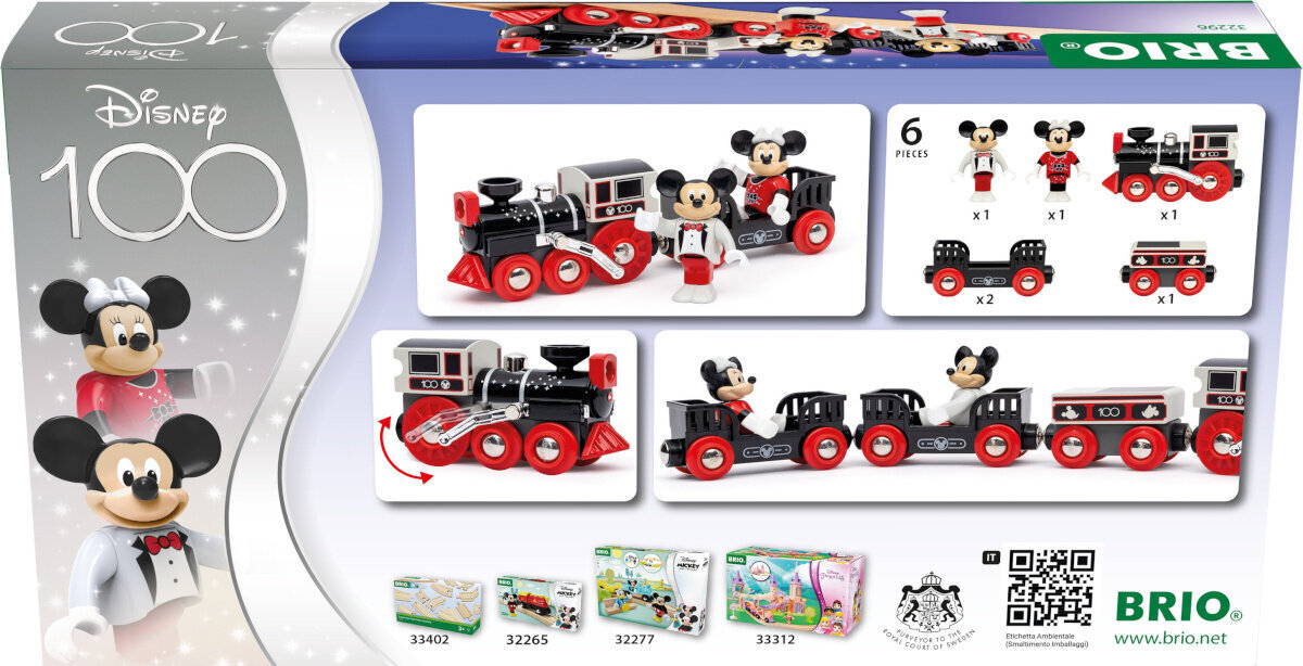 Disney 100-mečio traukinys Brio 32296 hinta ja tiedot | Poikien lelut | hobbyhall.fi