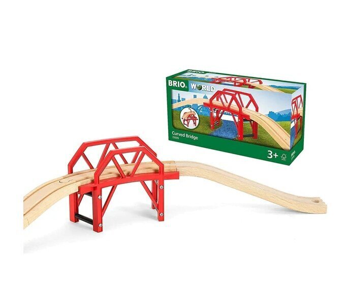 Geležinkelio lenktas tiltas Brio World 33699 hinta ja tiedot | Poikien lelut | hobbyhall.fi