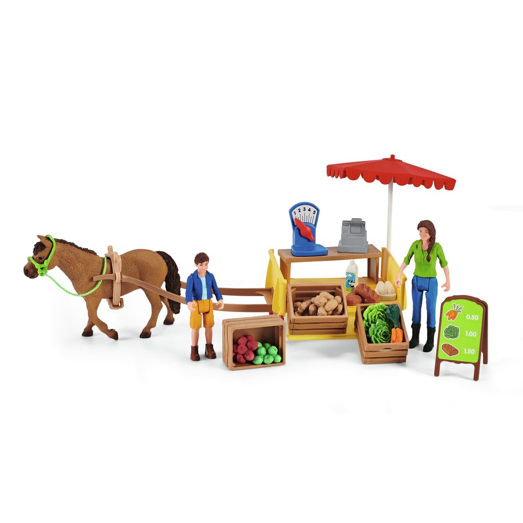 Siirrettävä myyntikärry Schleich Farm World hinta ja tiedot | Tyttöjen lelut | hobbyhall.fi