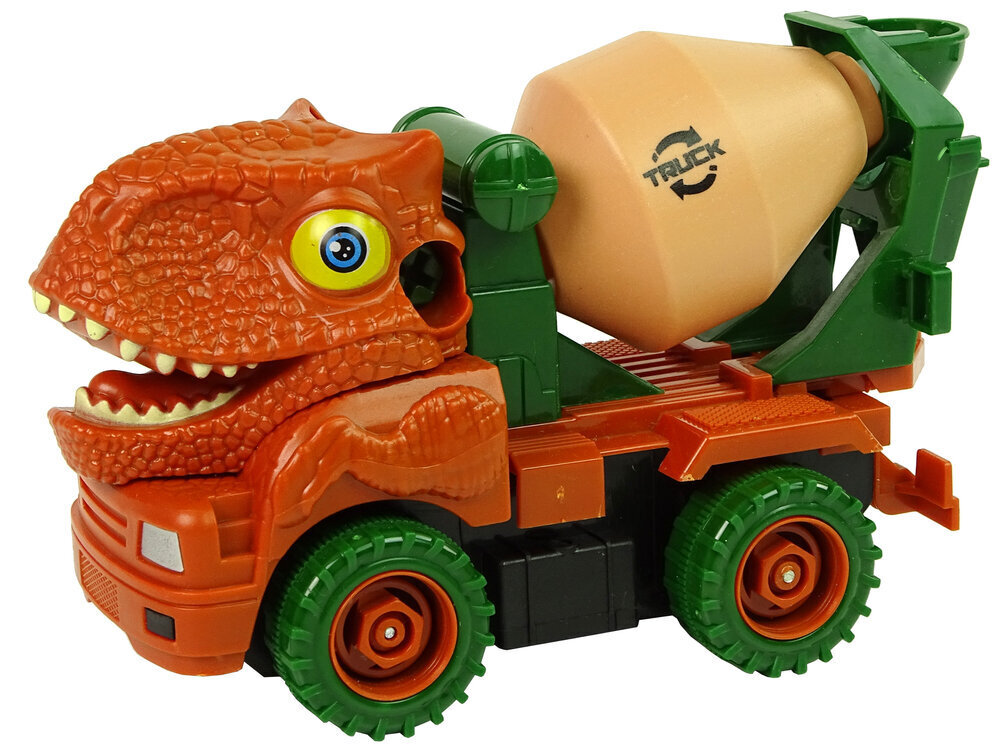 Surenkamas sunkvežimis Dinosaur Truck, oranžinis hinta ja tiedot | Poikien lelut | hobbyhall.fi