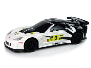 Kaukosäädin Urheiluauto Corvette C6.R, 2,4 G, 1:24, valkoinen hinta ja tiedot | Poikien lelut | hobbyhall.fi