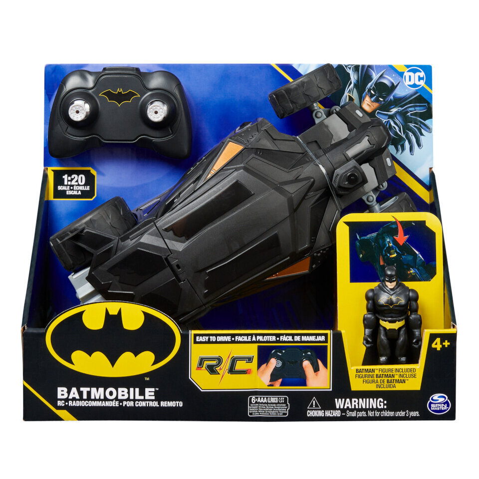 Nuotolinio valdymo automobilis Dc Batman Batmobile RC hinta ja tiedot | Poikien lelut | hobbyhall.fi