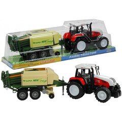 Didelis traktorius su priekaba Lean toys, 65 cm hinta ja tiedot | Poikien lelut | hobbyhall.fi
